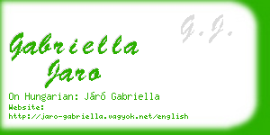 gabriella jaro business card
