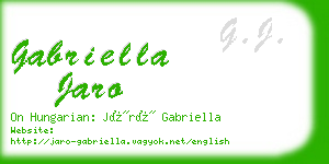 gabriella jaro business card